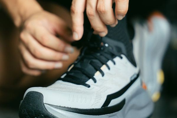 Person in a calm, focused state, ready to start an exercise session.