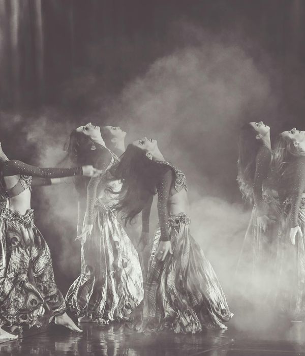 Person performing a dynamic cardio movement with a sense of flow.